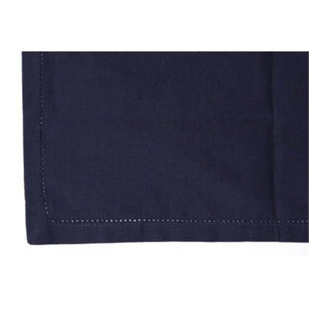 DUNROVEN HOUSE Dunroven House K817-N 54 x 54 Inch Hemstitch Tablecloth in Navy K817-N